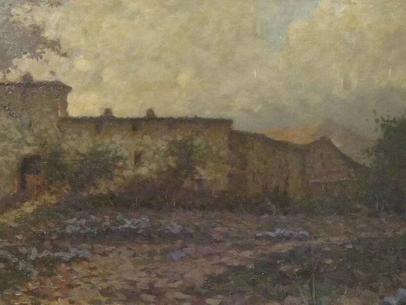 1865-Flavio Bertelli - Dopo la pioggia